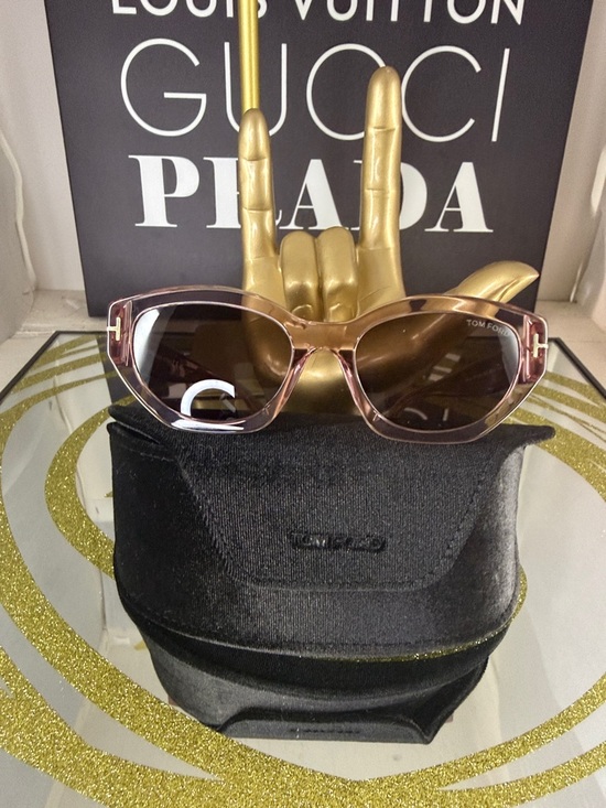 Tom Ford Accessories - Tom Ford Pink Transparent Frame Sunglasses with Dark Lenses